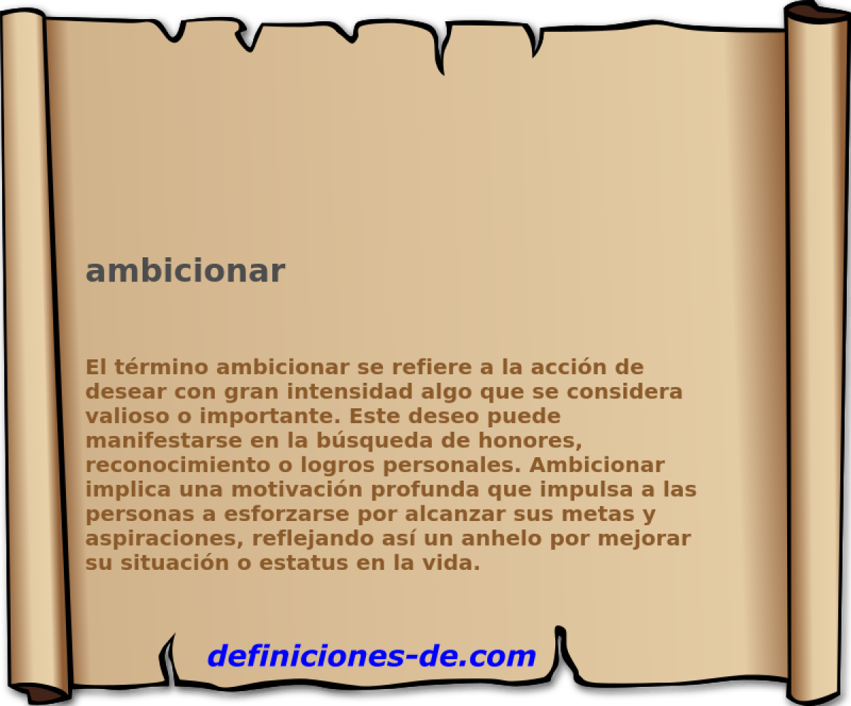 ambicionar 