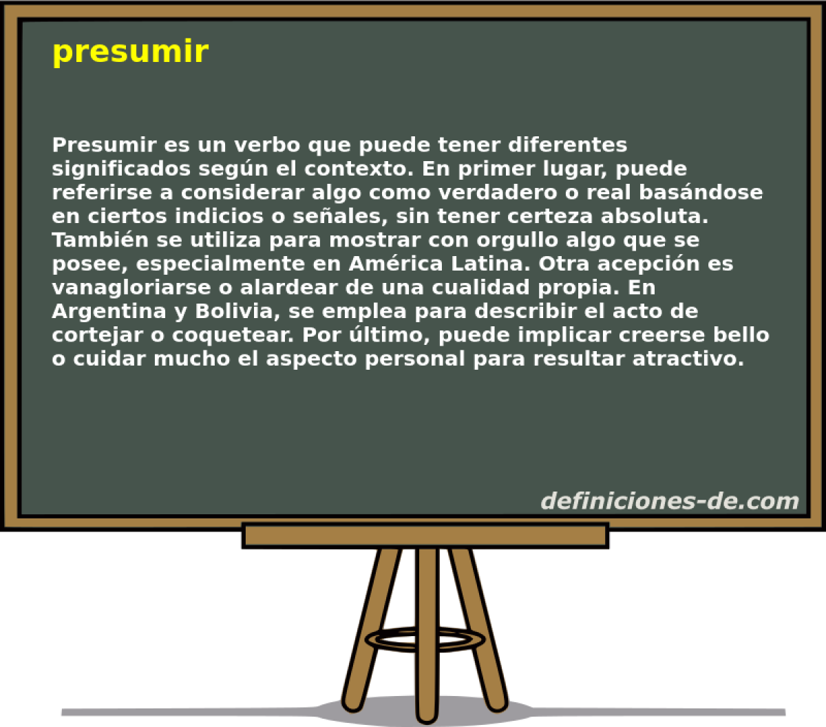 Significado de Presumo