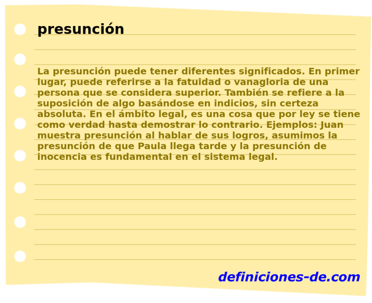 presuncin 