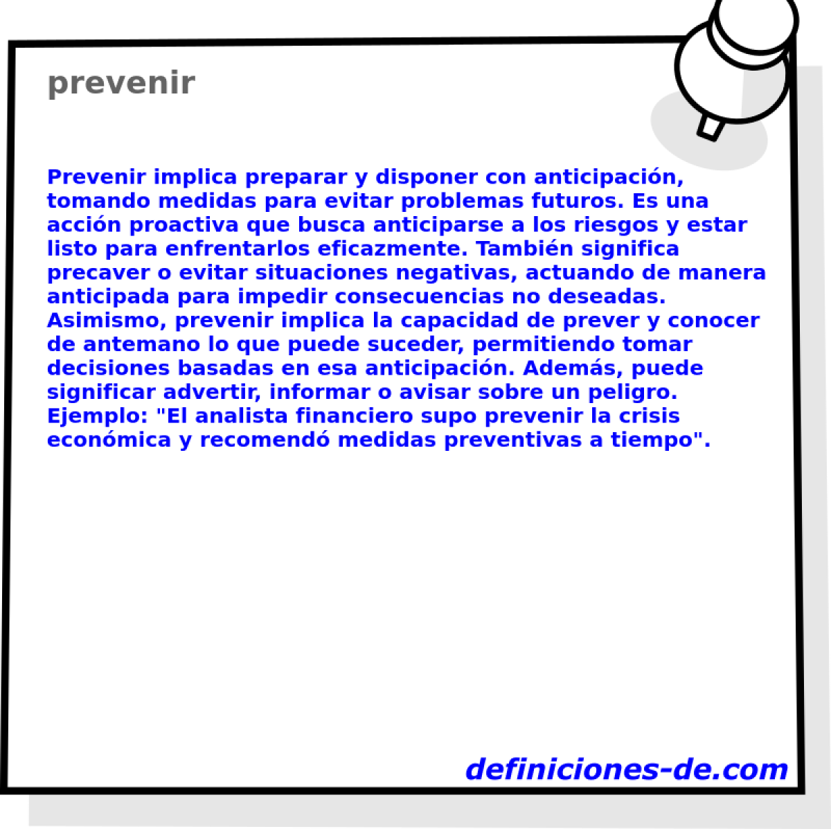 prevenir 