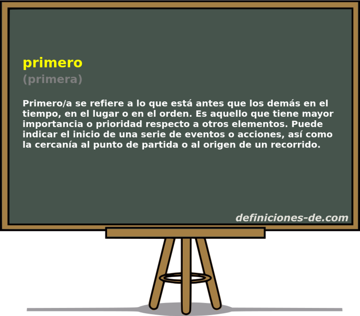 primero (primera)