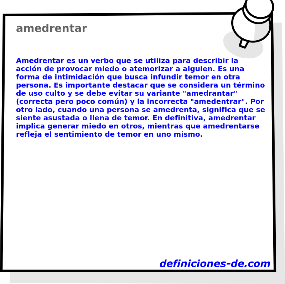 amedrentar 