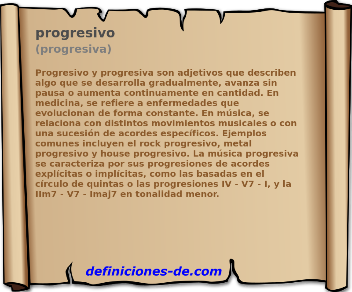 progresivo (progresiva)