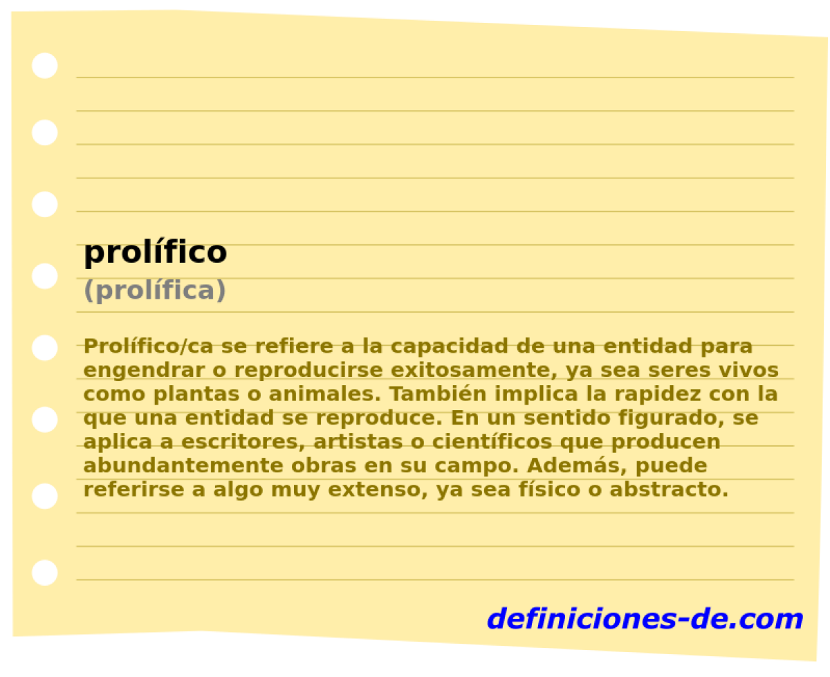 prolfico (prolfica)