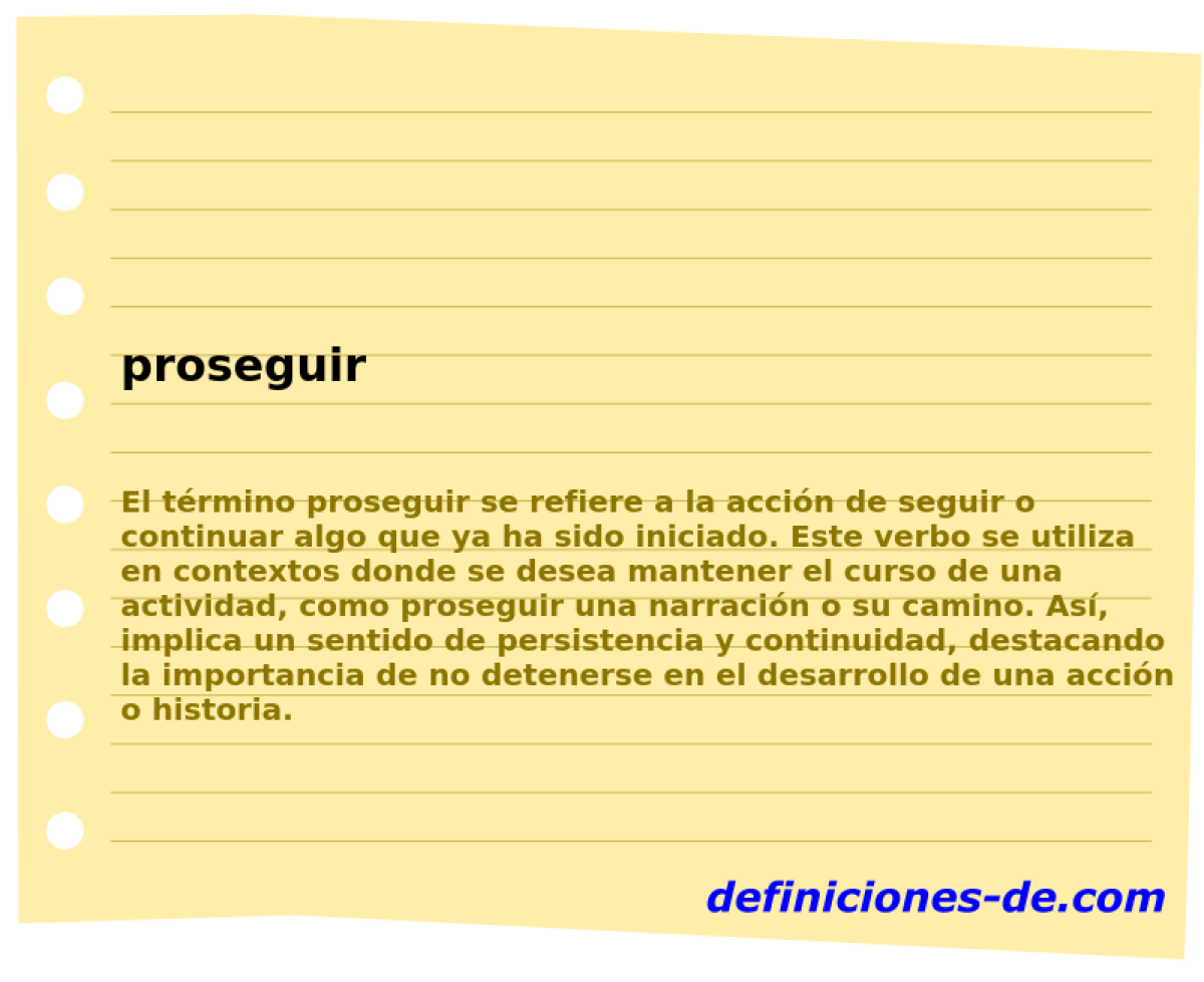 proseguir 