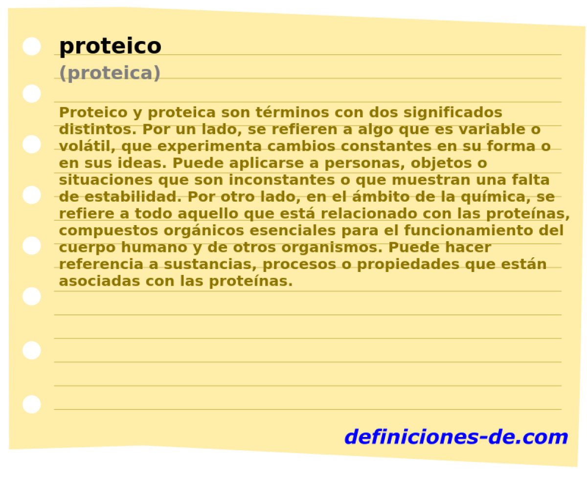 proteico (proteica)