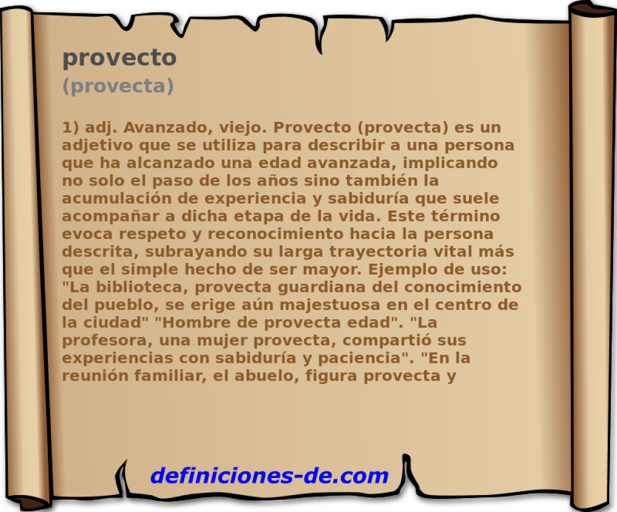 provecto (provecta)