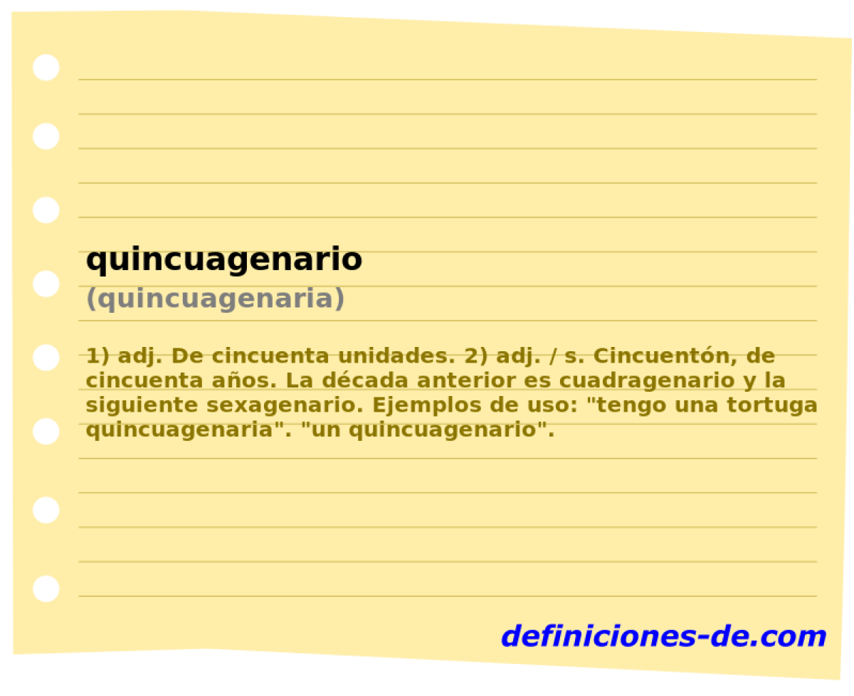 quincuagenario (quincuagenaria)