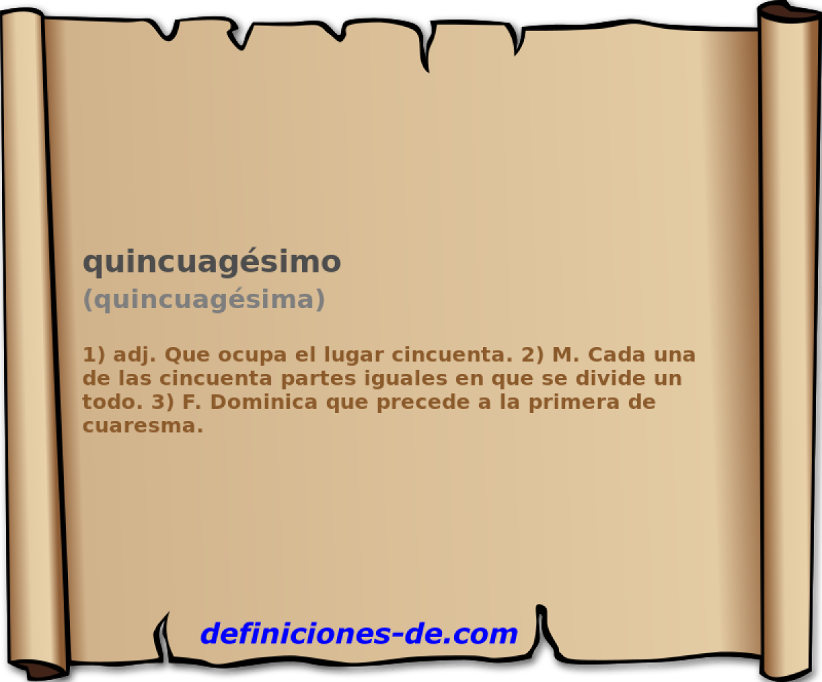 quincuagsimo (quincuagsima)