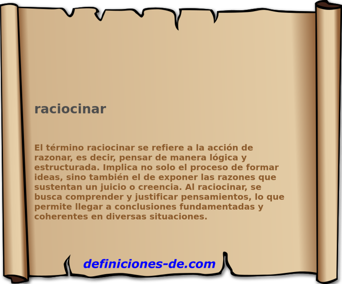 raciocinar 