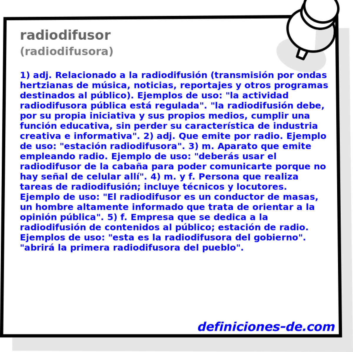 radiodifusor (radiodifusora)