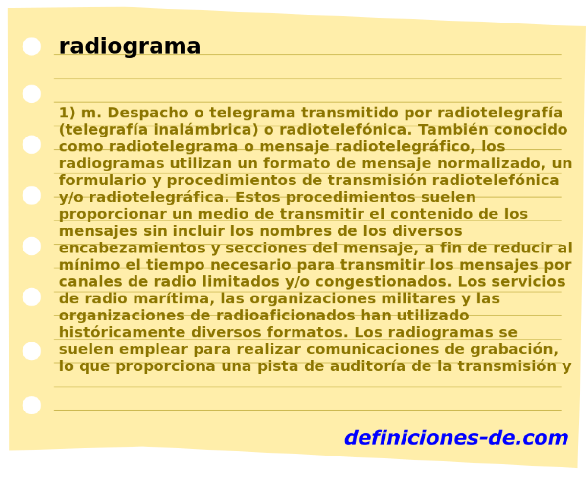 radiograma 