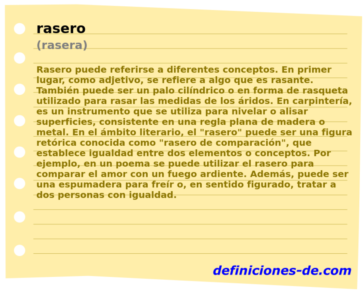 rasero (rasera)