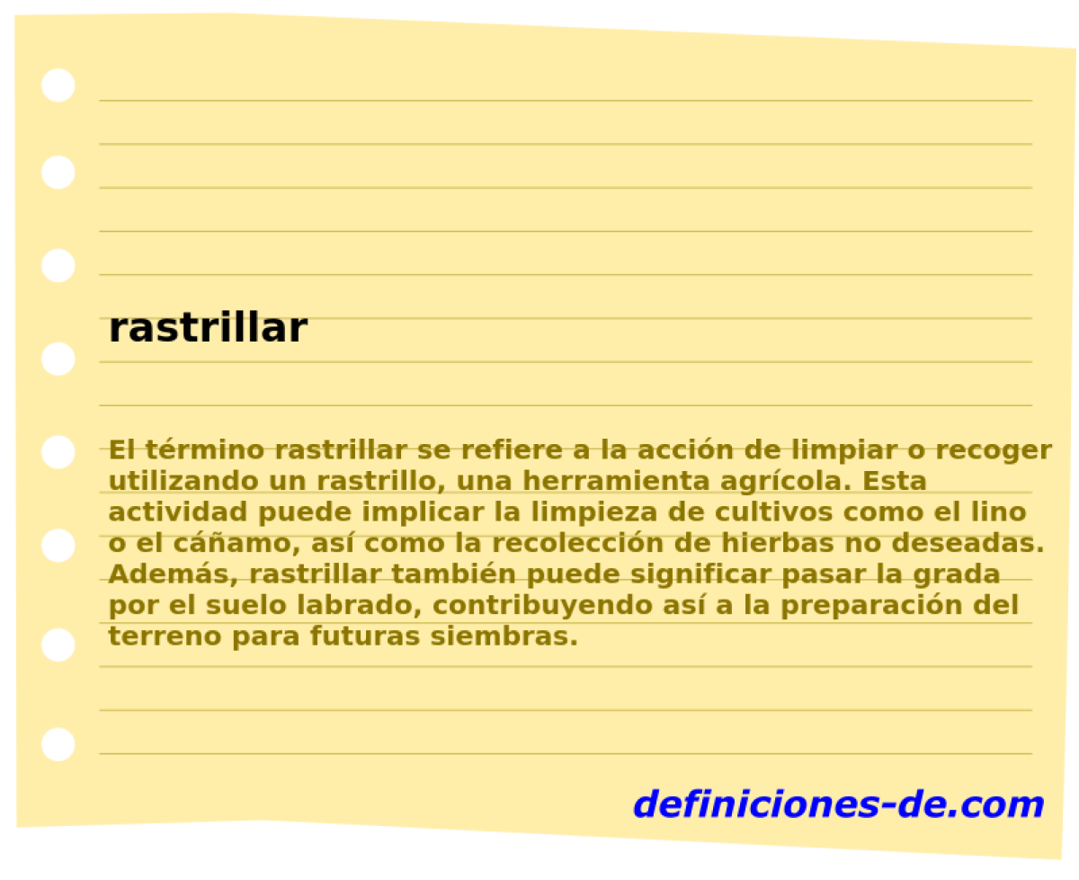 rastrillar 