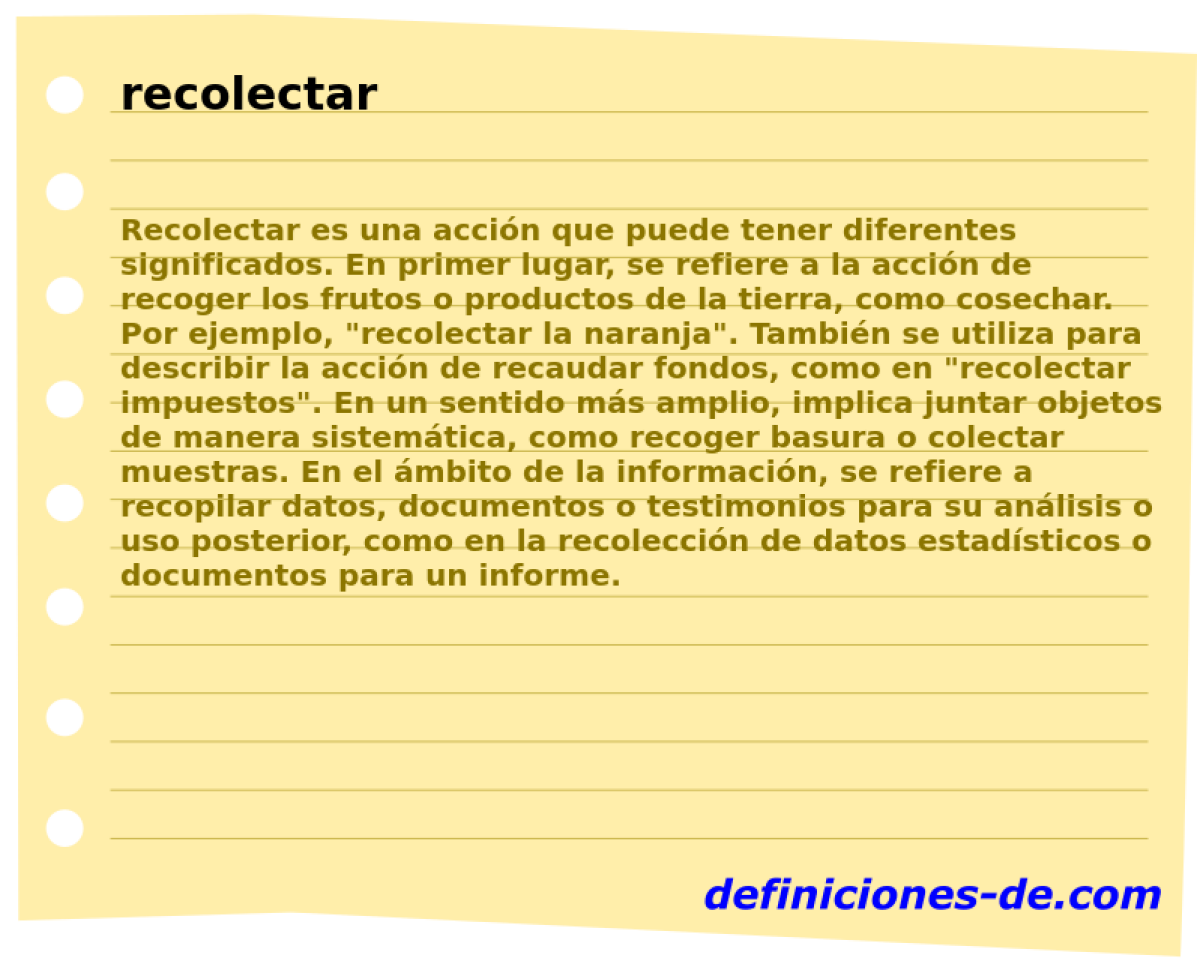 recolectar 