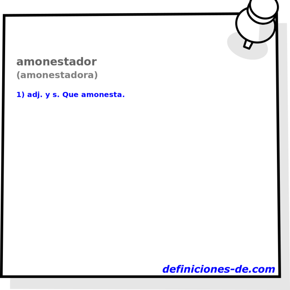 amonestador (amonestadora)