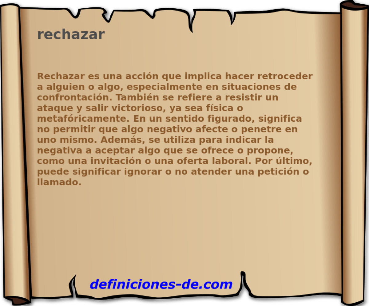 rechazar 