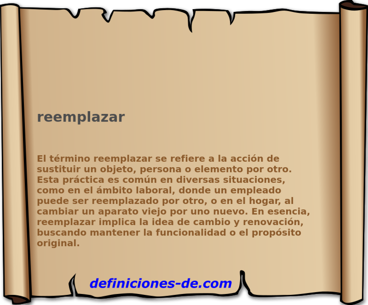 reemplazar 