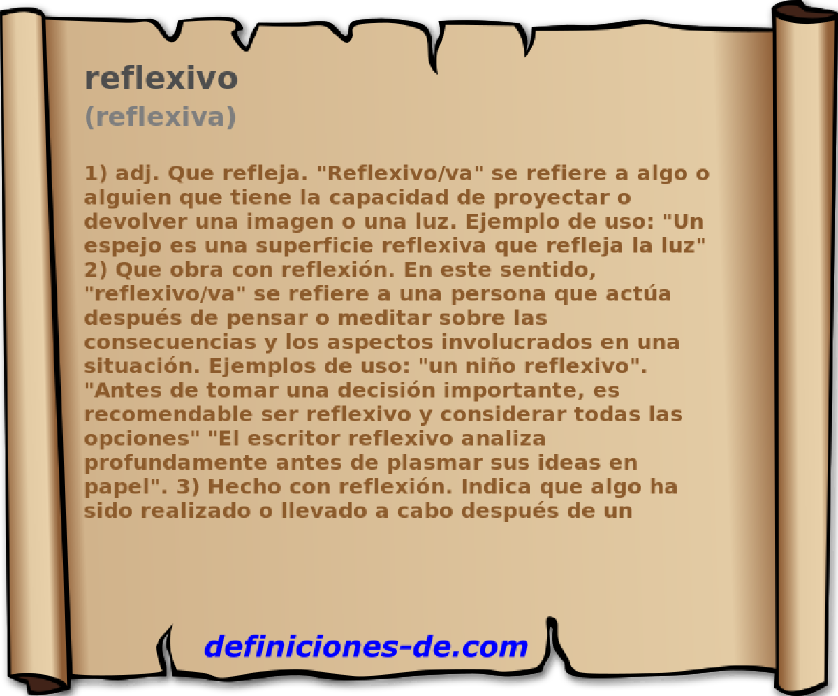 reflexivo (reflexiva)