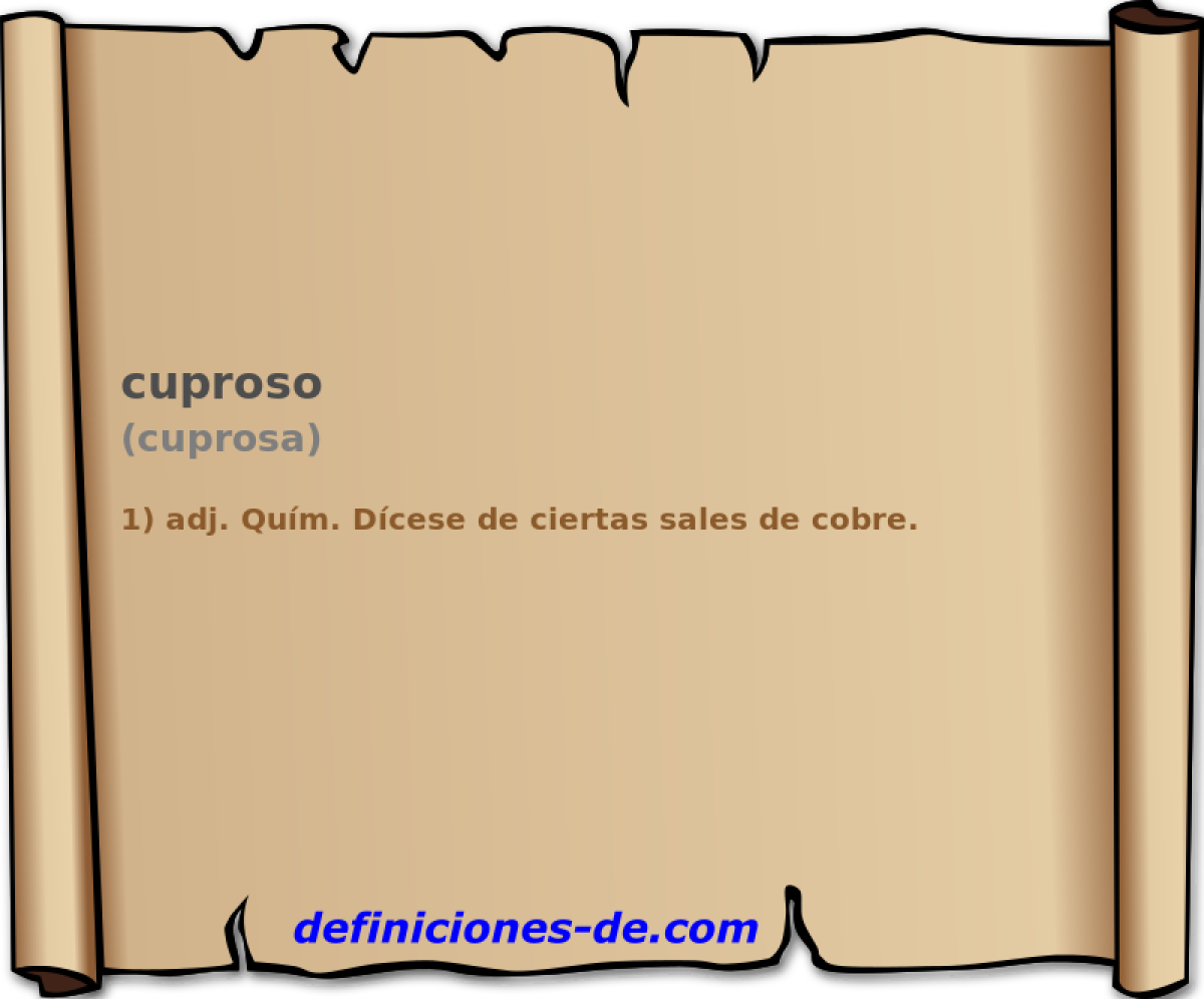 cuproso (cuprosa)