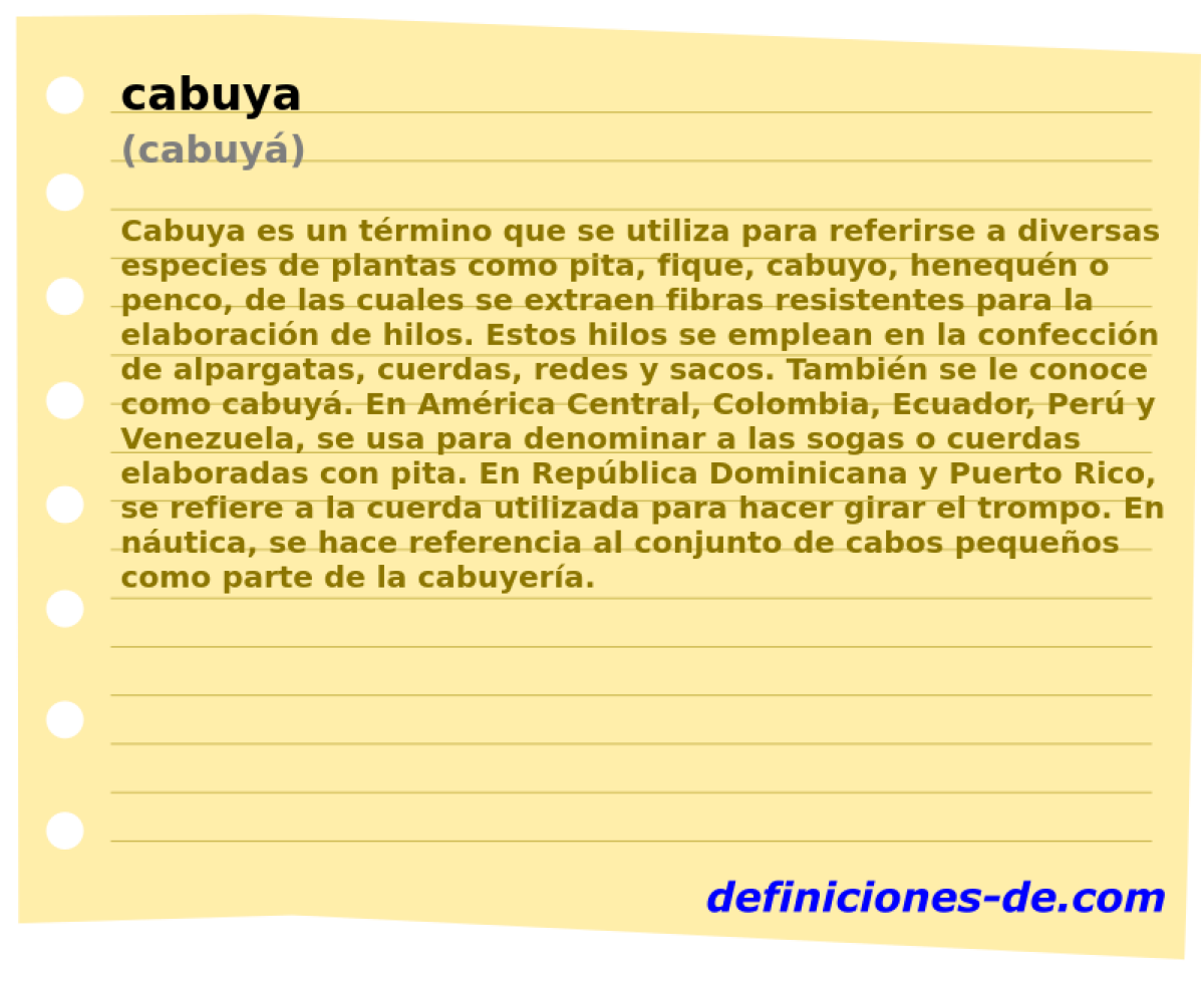 cabuya (cabuy)