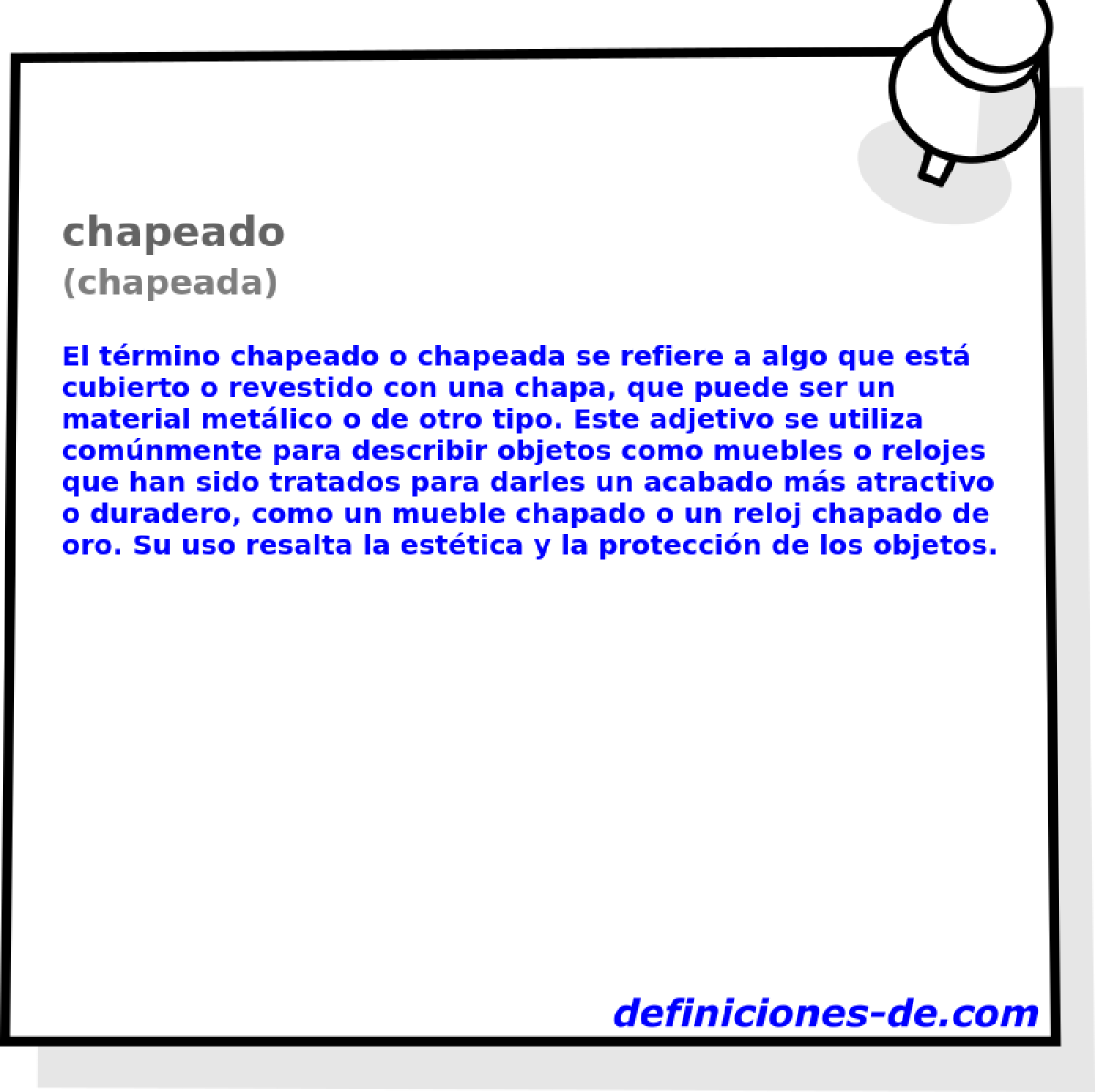 chapeado (chapeada)