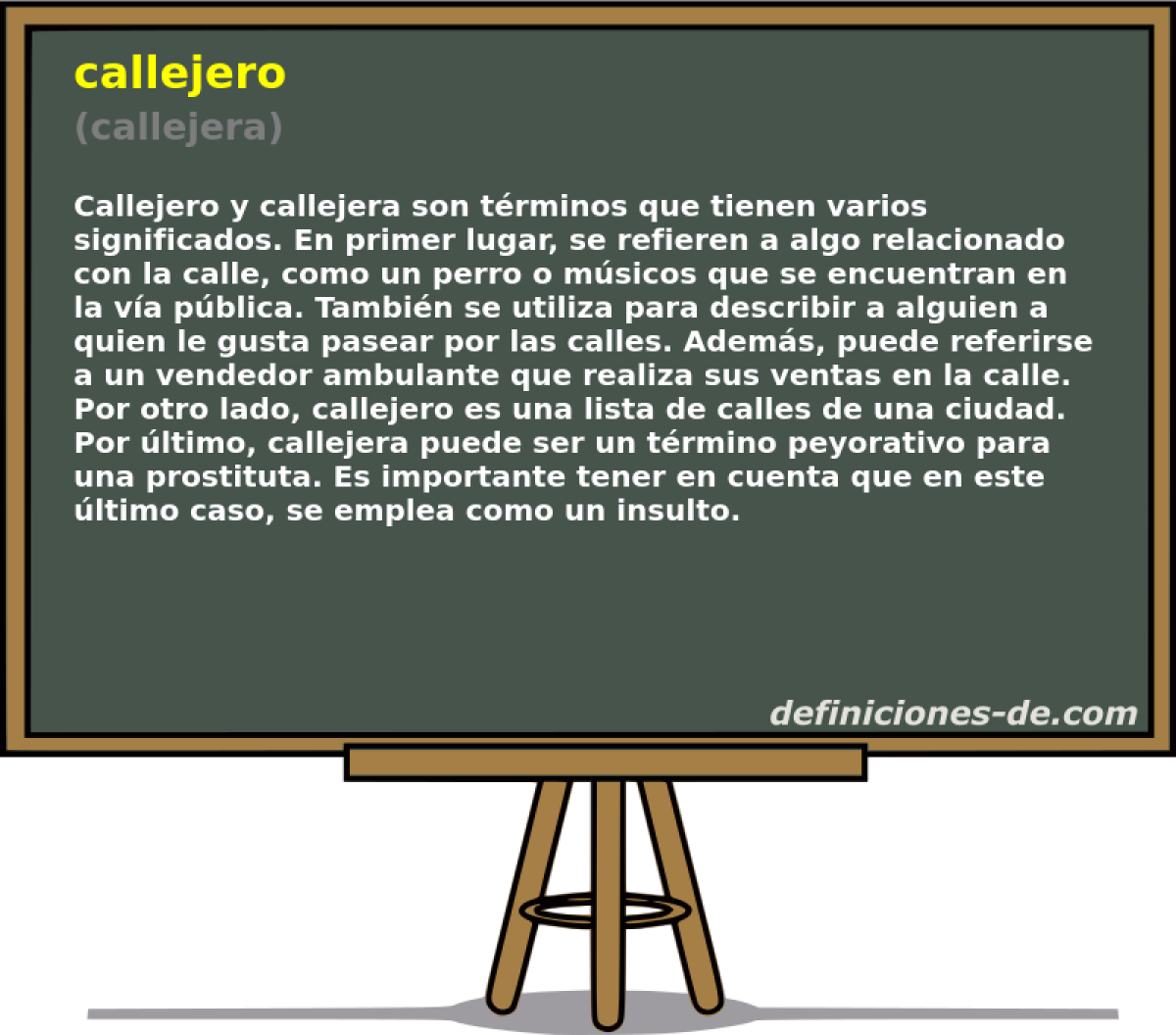 callejero (callejera)