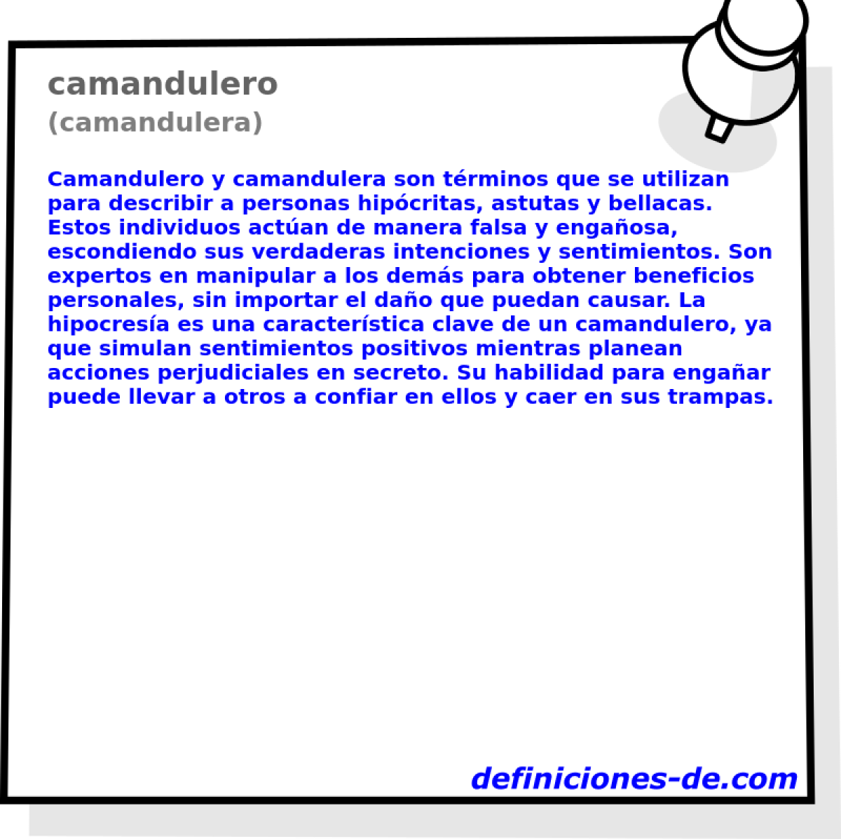 camandulero (camandulera)