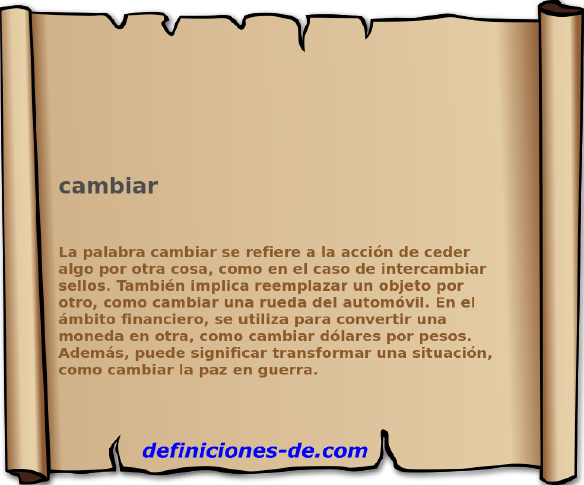 cambiar 