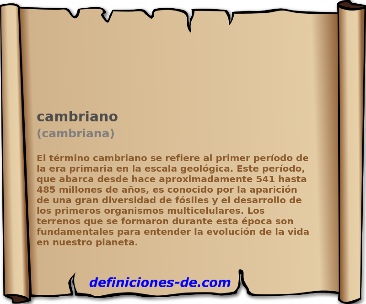 cambriano (cambriana)