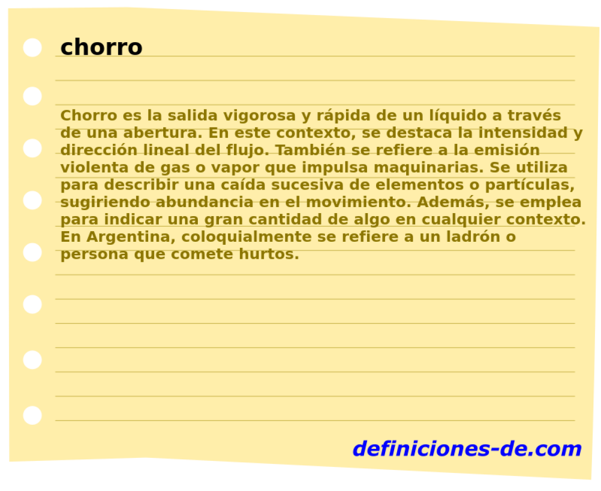 chorro 