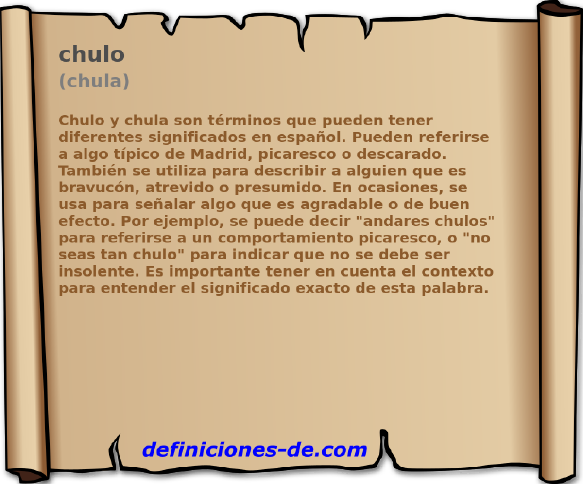 chulo (chula)