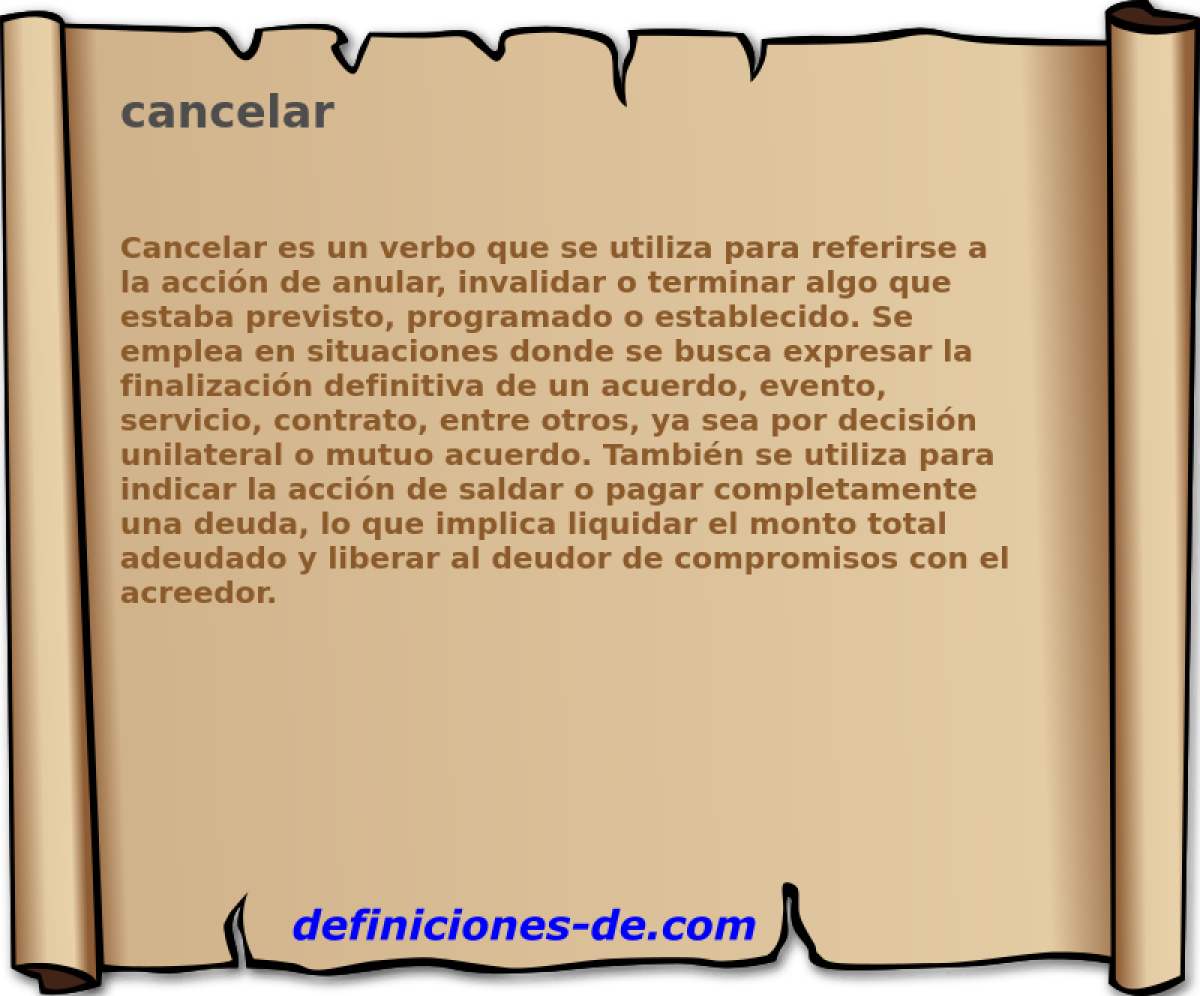 cancelar 