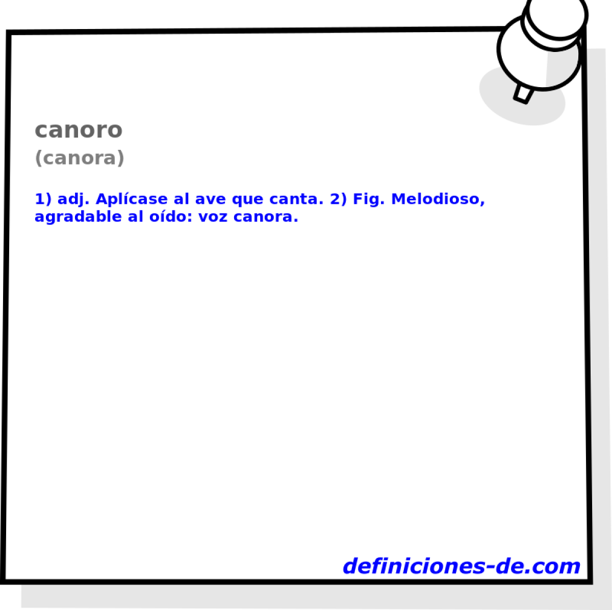 canoro (canora)