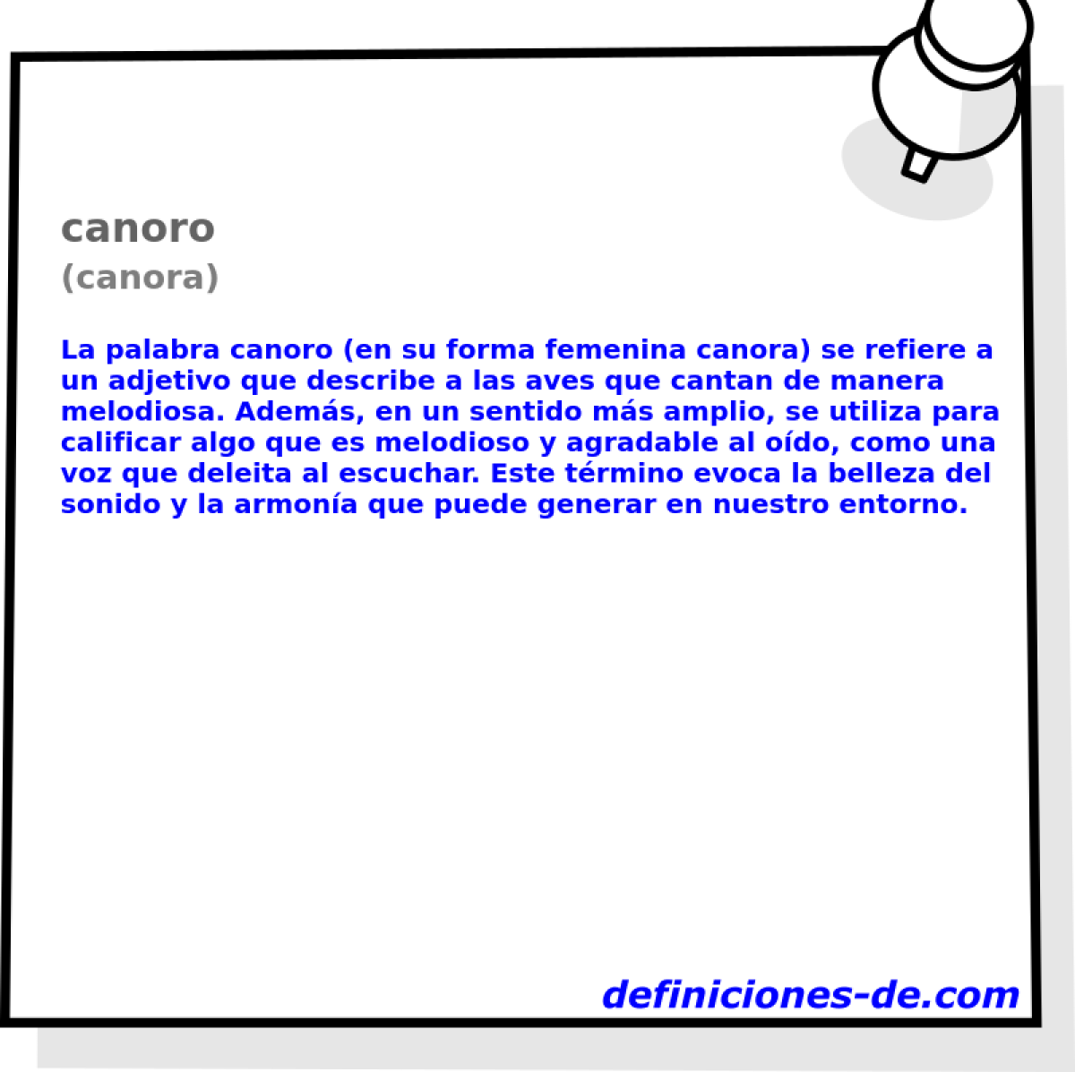 canoro (canora)