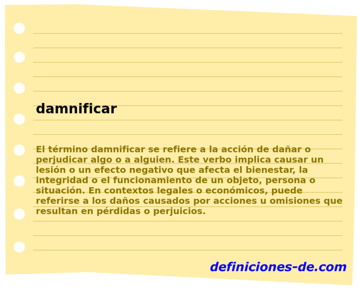 damnificar 