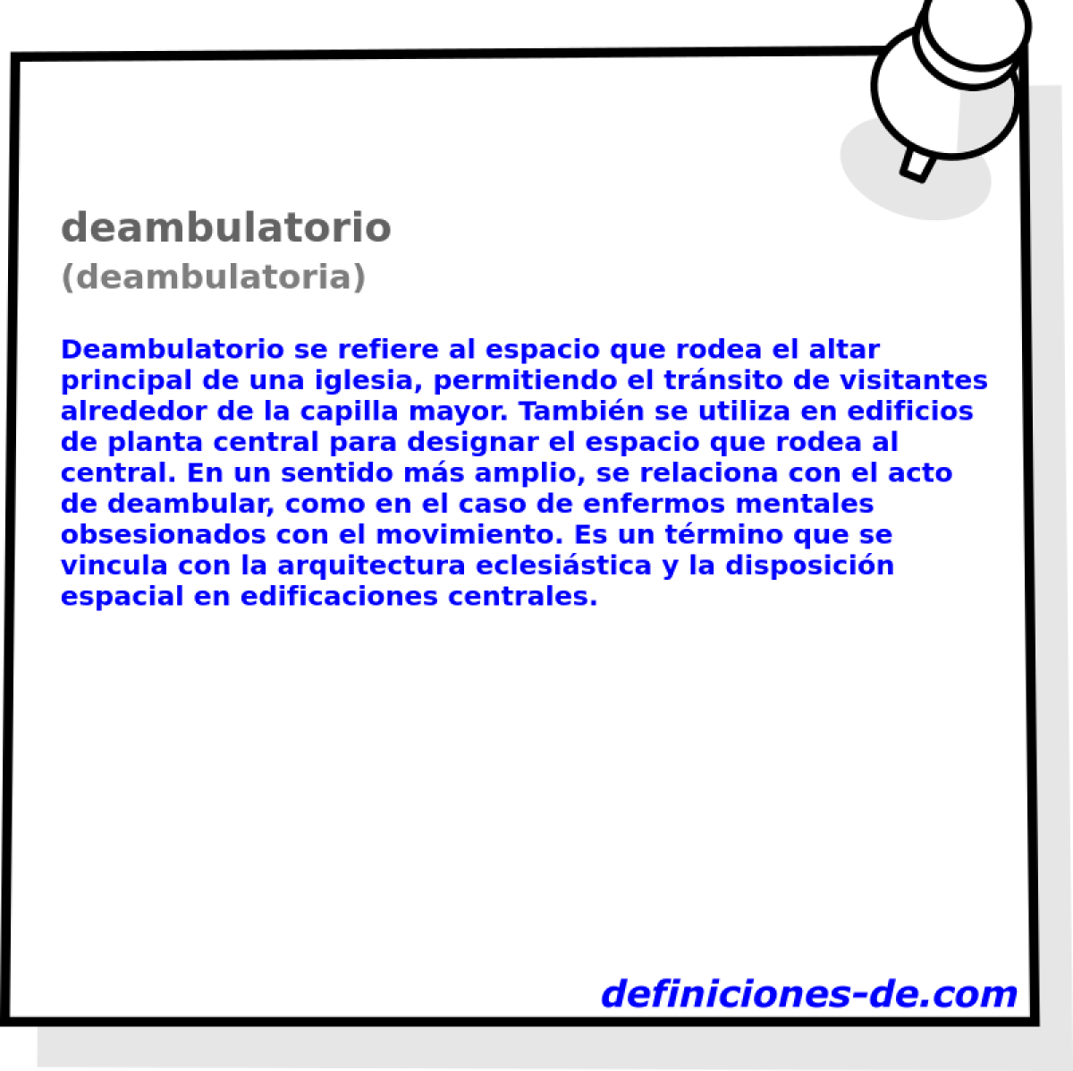 deambulatorio (deambulatoria)