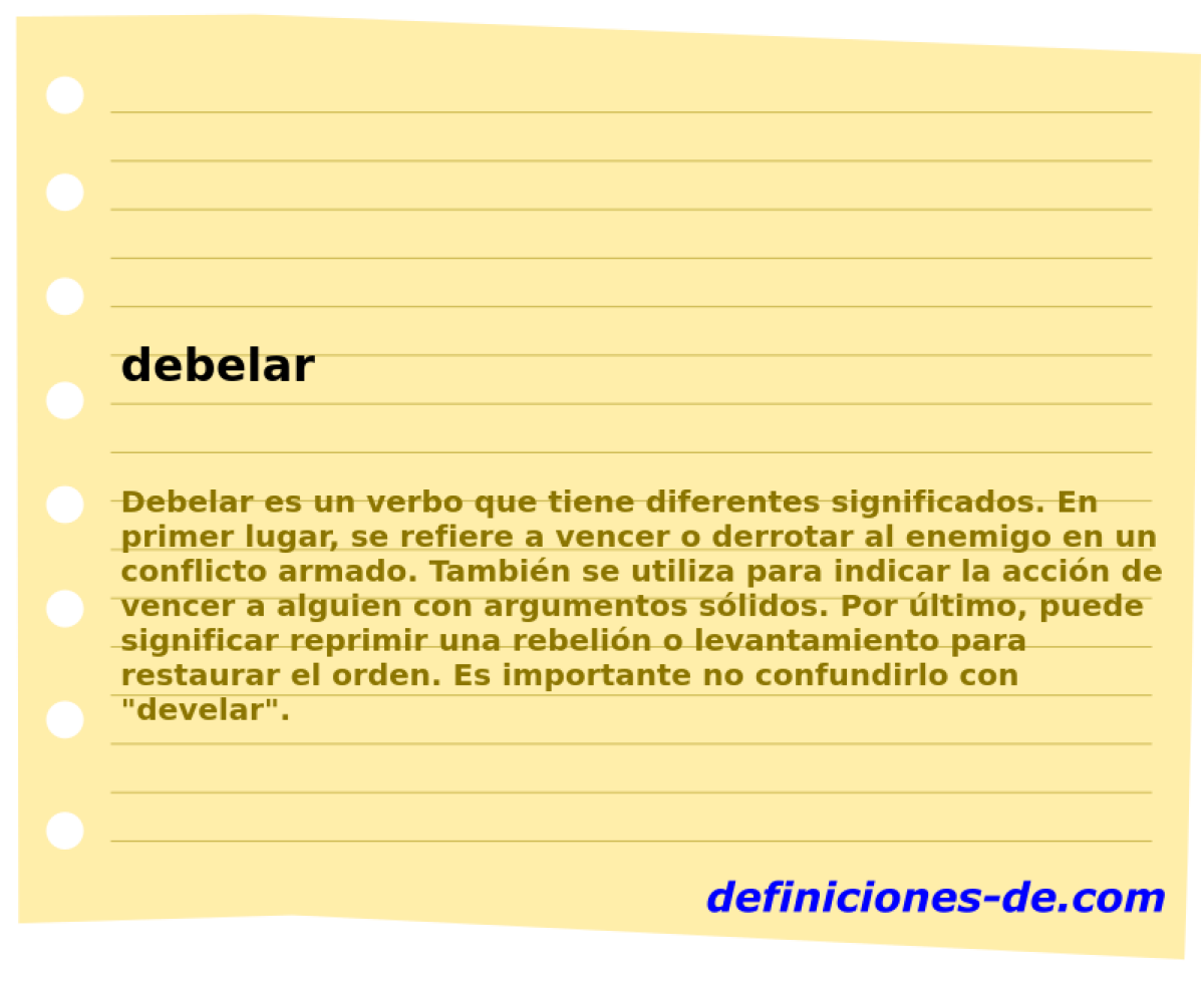 debelar 