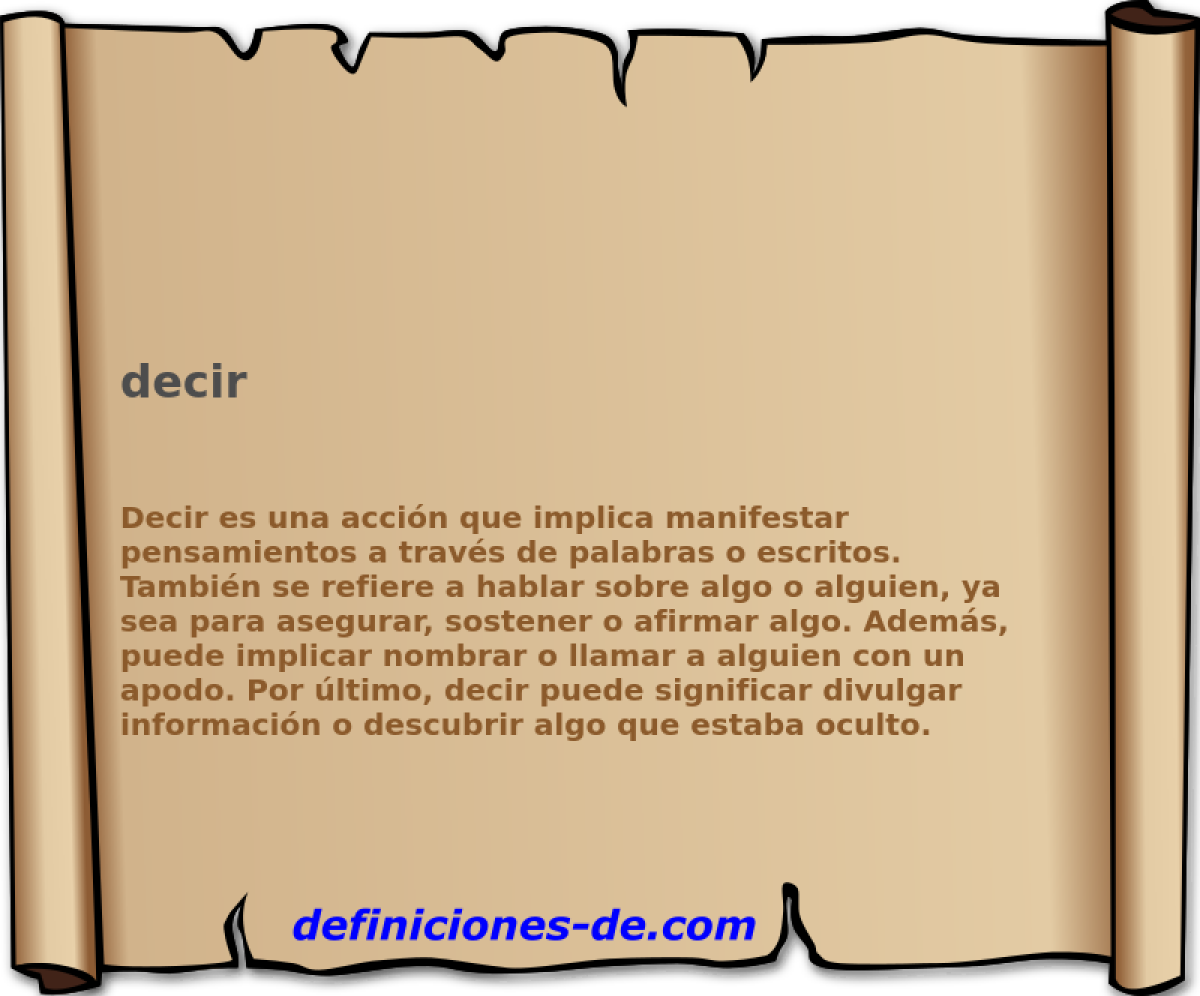 decir 