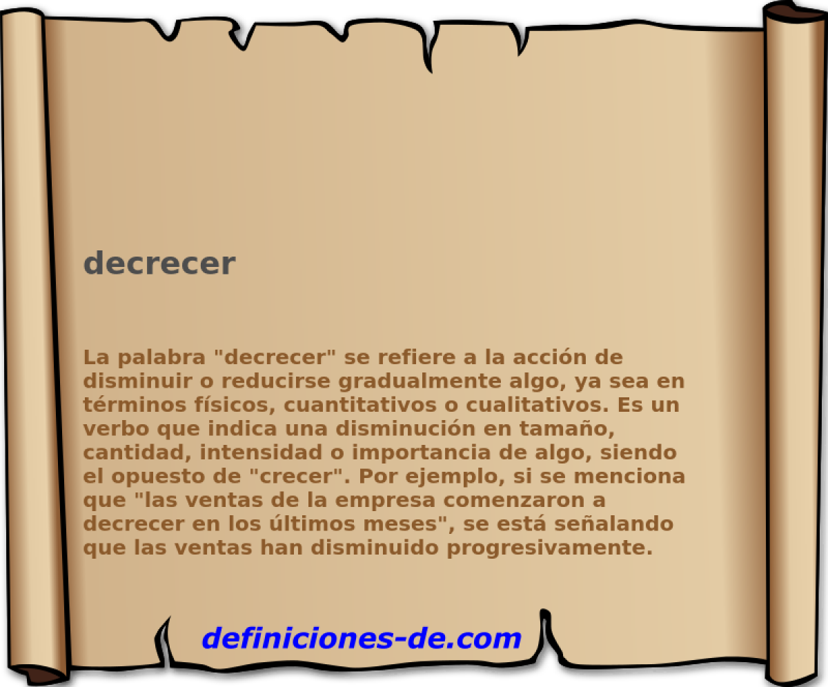 decrecer 