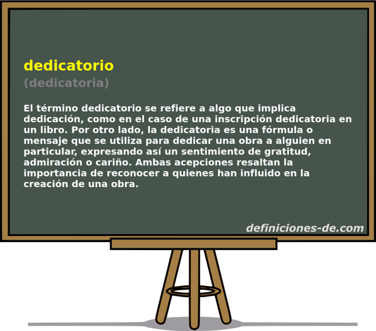 dedicatorio (dedicatoria)