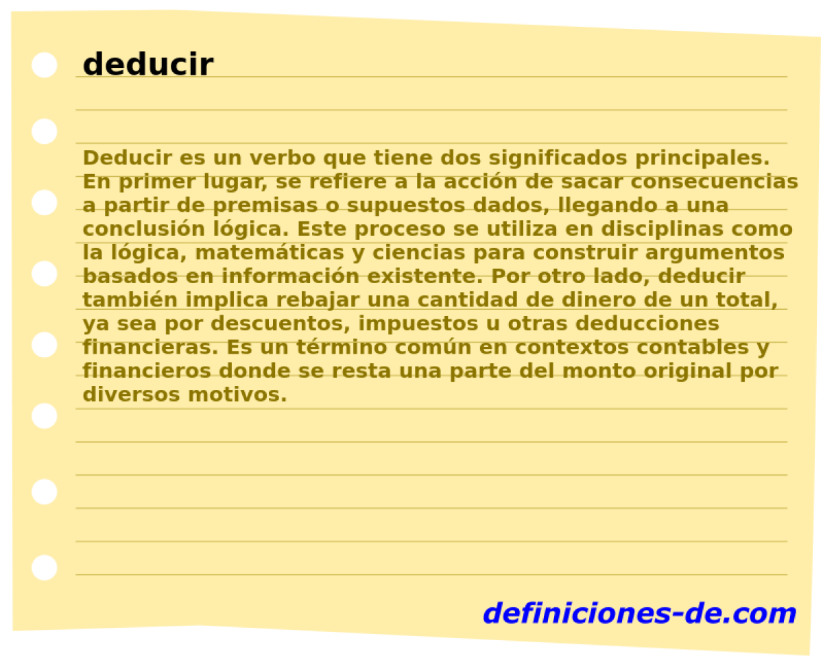 deducir 