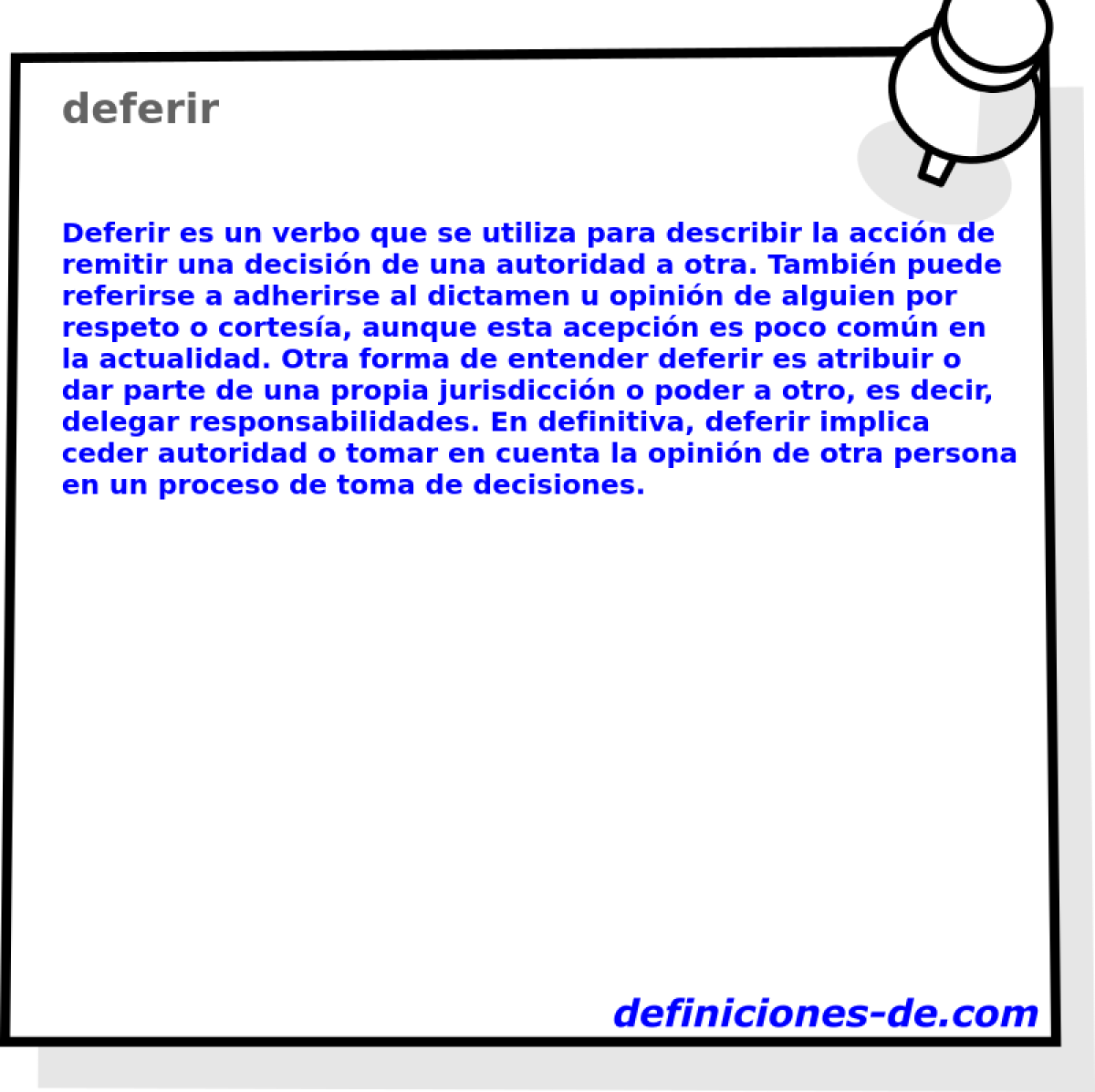 deferir 