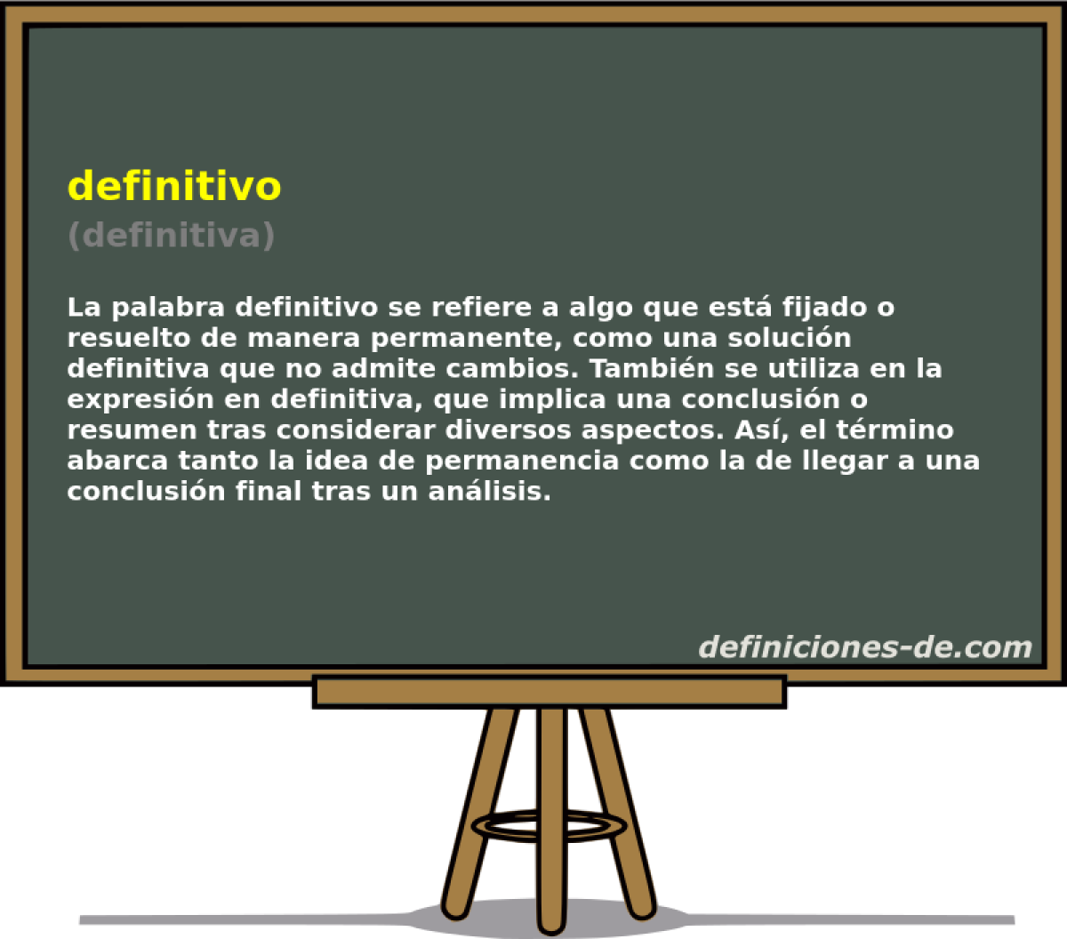 definitivo (definitiva)