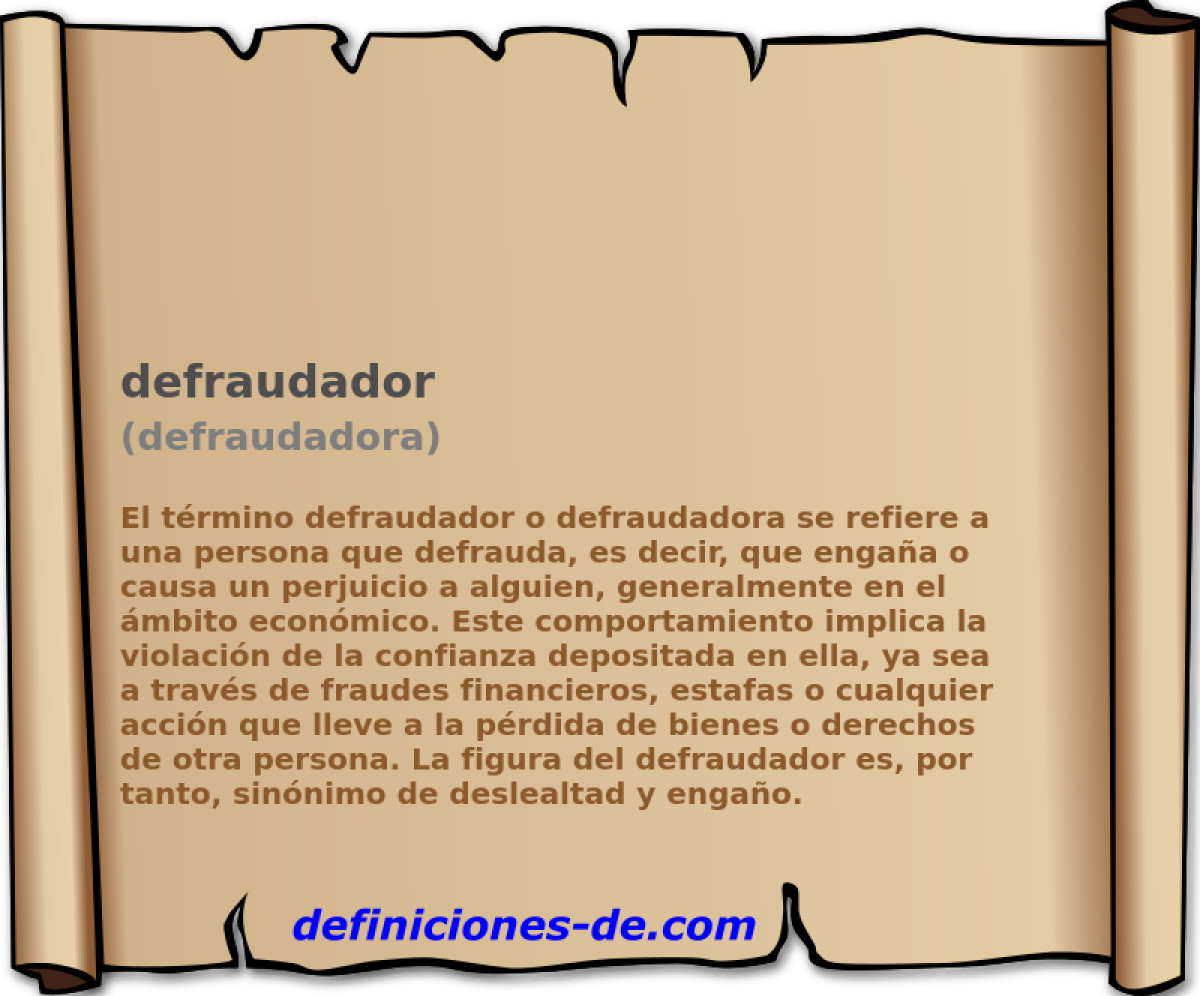 defraudador (defraudadora)