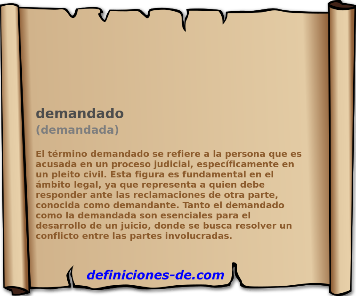 demandado (demandada)