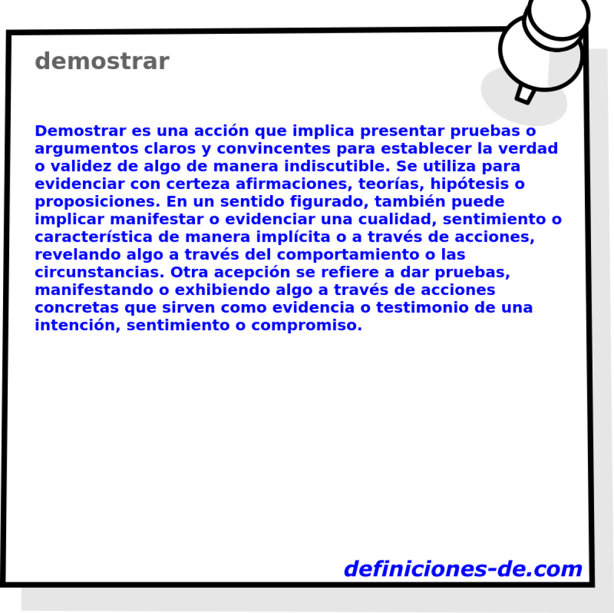 demostrar 