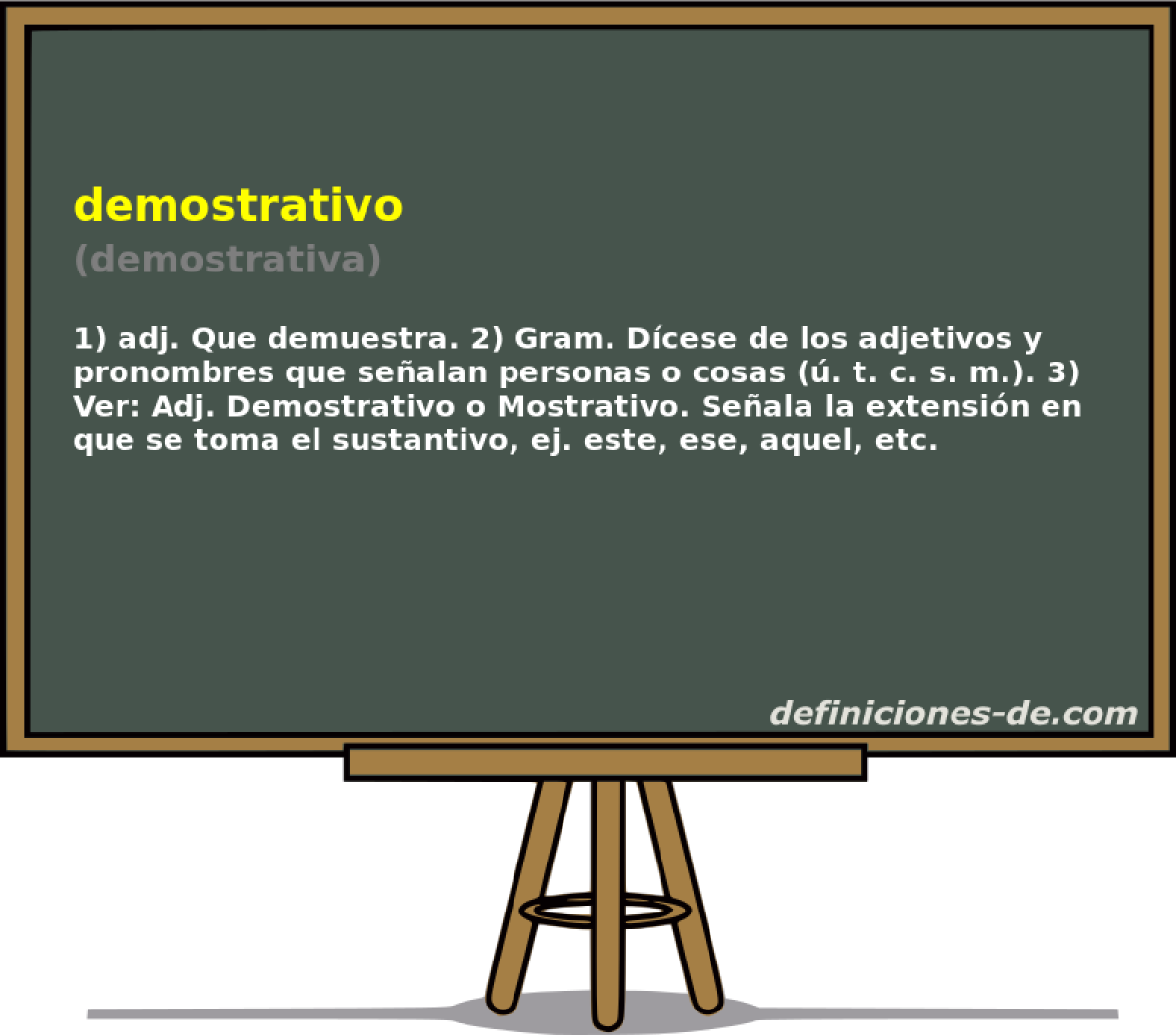 demostrativo (demostrativa)