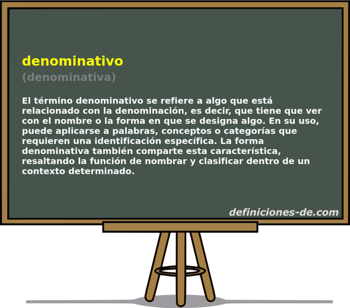 denominativo (denominativa)