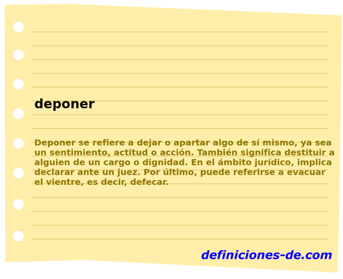 deponer 